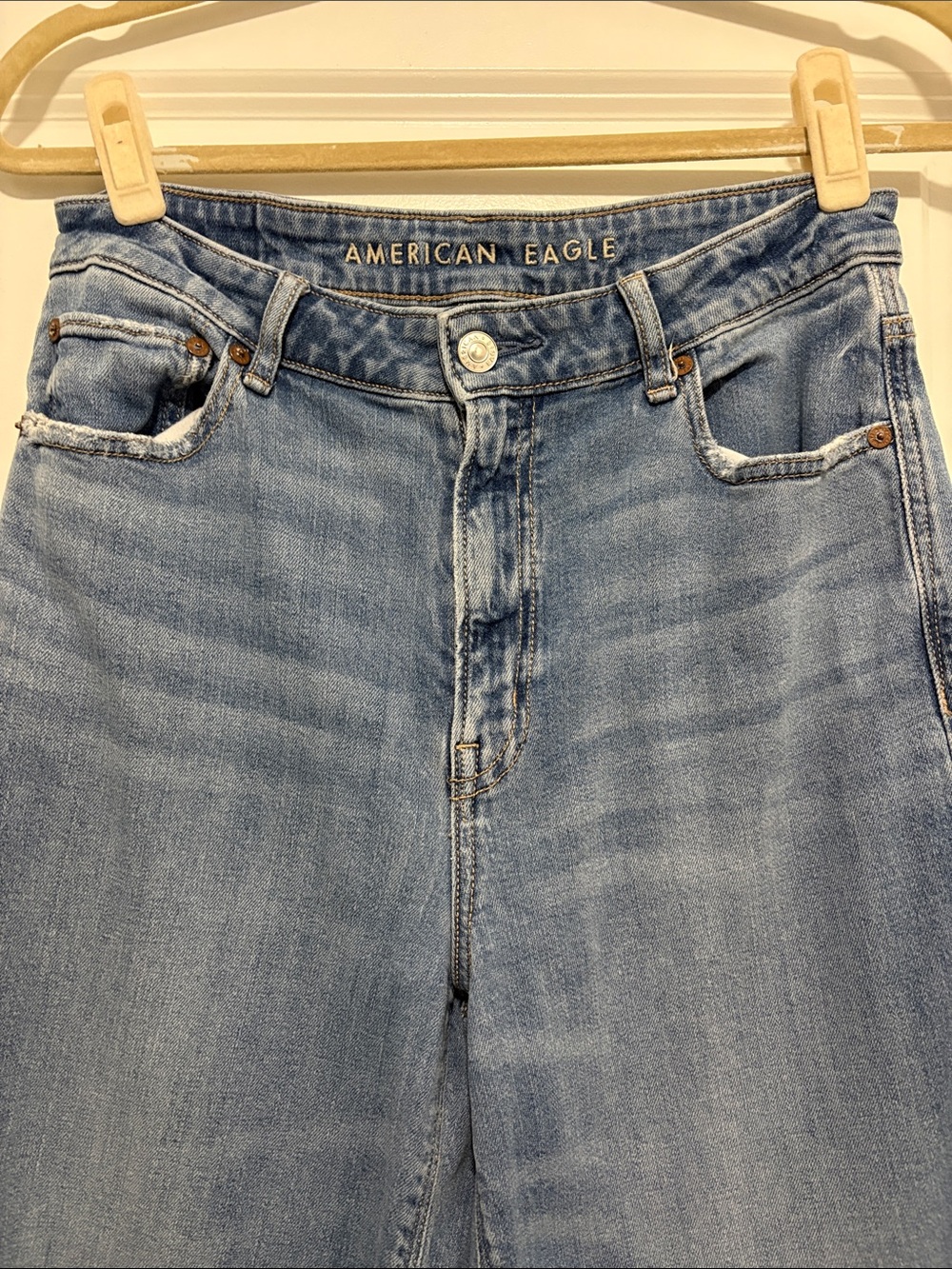 AE dreamy drape stretch super high-rise baggy wide leg jean - Picture 3 of 10